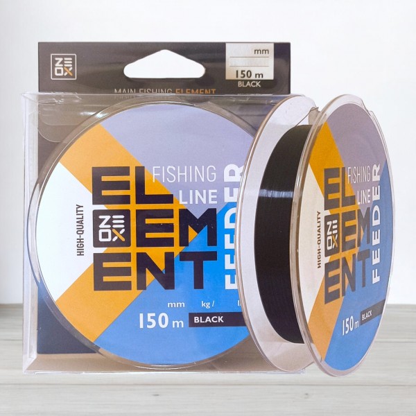 Волосінь ZEOX Element Feeder Black, 150м, 0,285мм